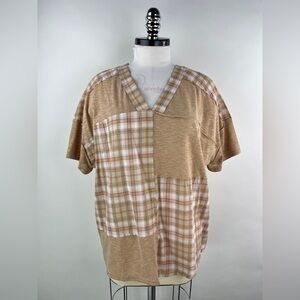 💚 3066. Patchwork Oversized Short Sleeve